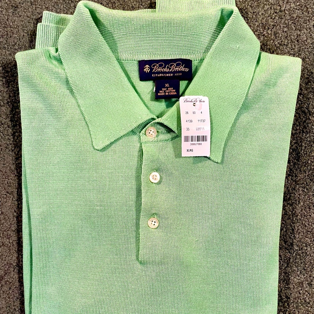 NWT Brooks Brothers 70% silk long sleeve sweater